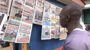 Les unes de la presse en fon